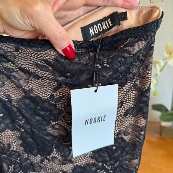 Nookie Heaven Maxi Skirt Black Lace Size Small NWT Made in Australia - Picture 7 of 11